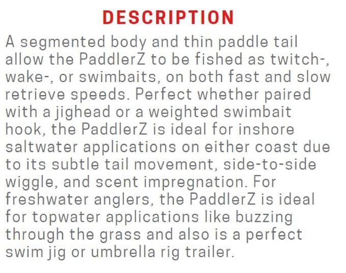 Zman Soft Lure Geurende PaddlerZ 5 Inch 5/Pack Bloedende Banaan (5704)