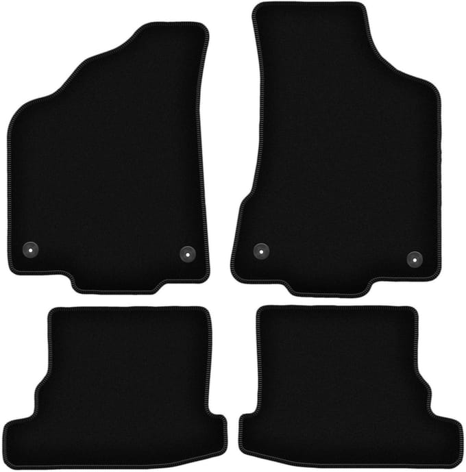 BASIC zwarte veloursmatten voor: Volkswagen Polo III 6N hatchback, sedan, classic (1994-1999)
