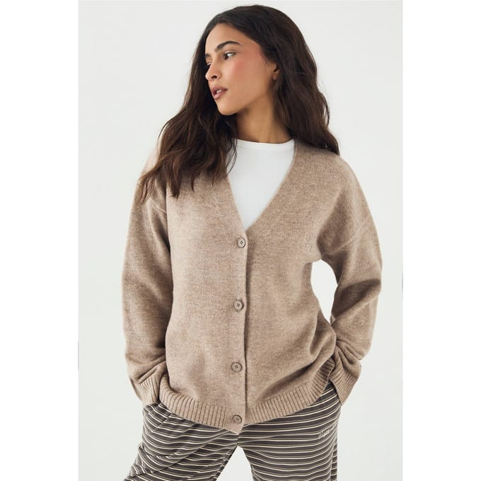 Dames DSGN Studio Slouchy Gebreid Vest | Taupe | Maat: 2XL