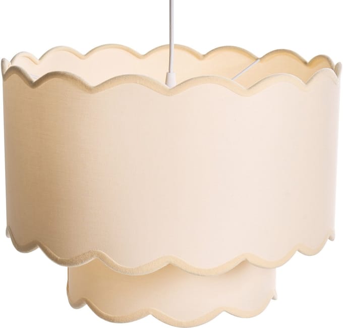 MECUMBURA - Hanglamp - Wit/Beige - Polyester