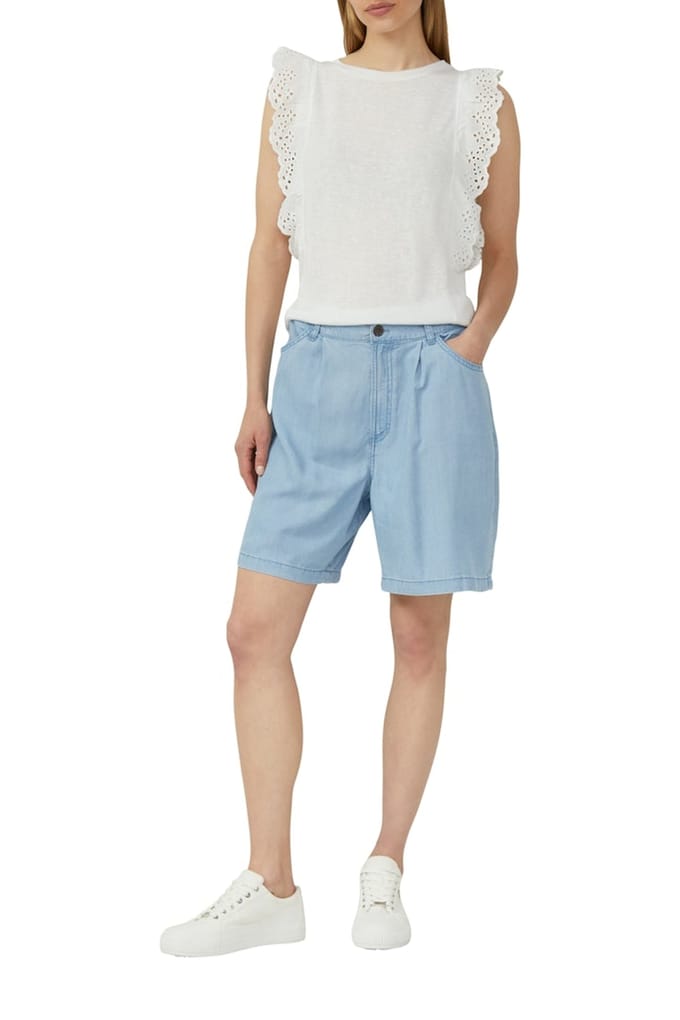 s.Oliver - female - Soepel vallende short van lyocell met elastische tailleband