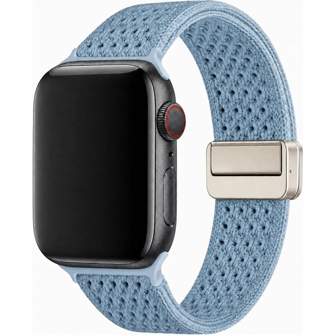 2+1 | Apple Watch Bandje Knit - Nylon - Lichtblauw