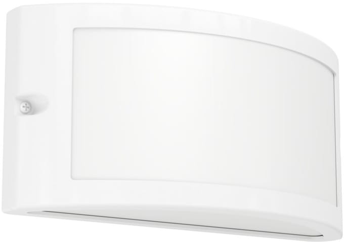 EGLO buitenwandlamp POGGIARELLO, wit, plat, 22 cm, IP54