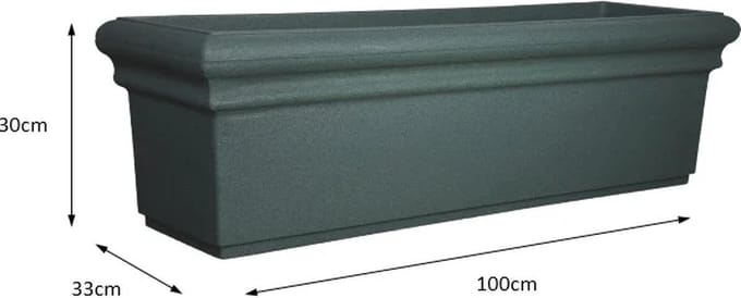 70L grijze raamplantenbak - Prestige Stockholm