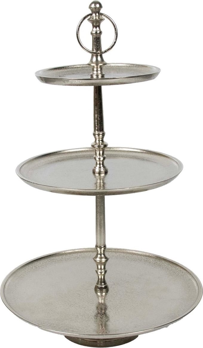 keuken etagère zilver rond 3 lagen 55cm
