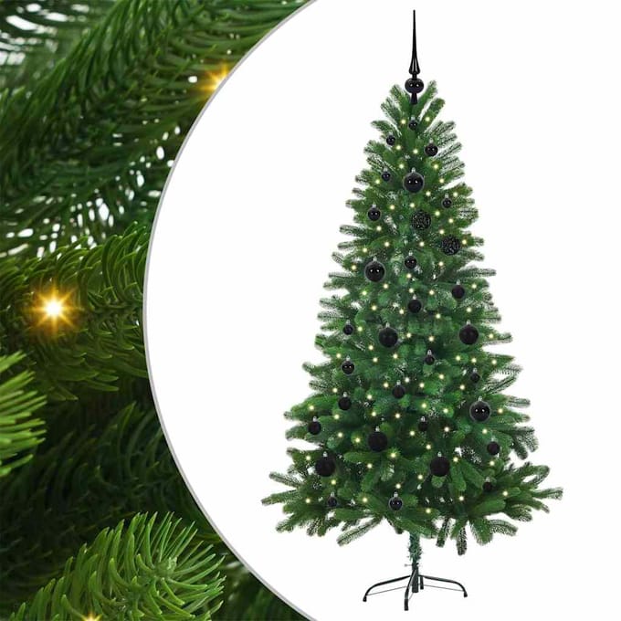 vidaXL - Kerstboom - met - 150 - LED - met - standaard - Groen - 150 - cm - PE