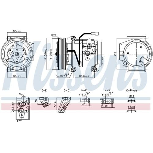 Airco-compressor NISSENS 890957