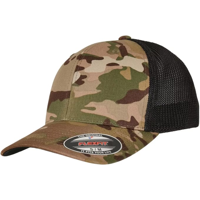 Urban Classics - Multicam Mesh Trucker pet - S/M - Multicolours