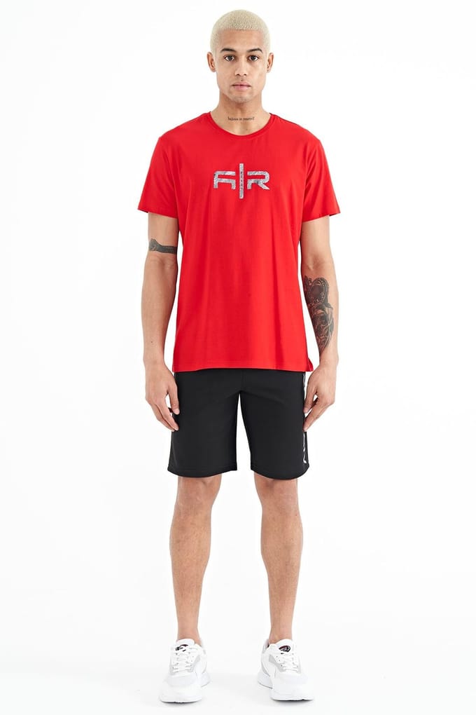 Heren Geprinte Fleece Sweatshorts