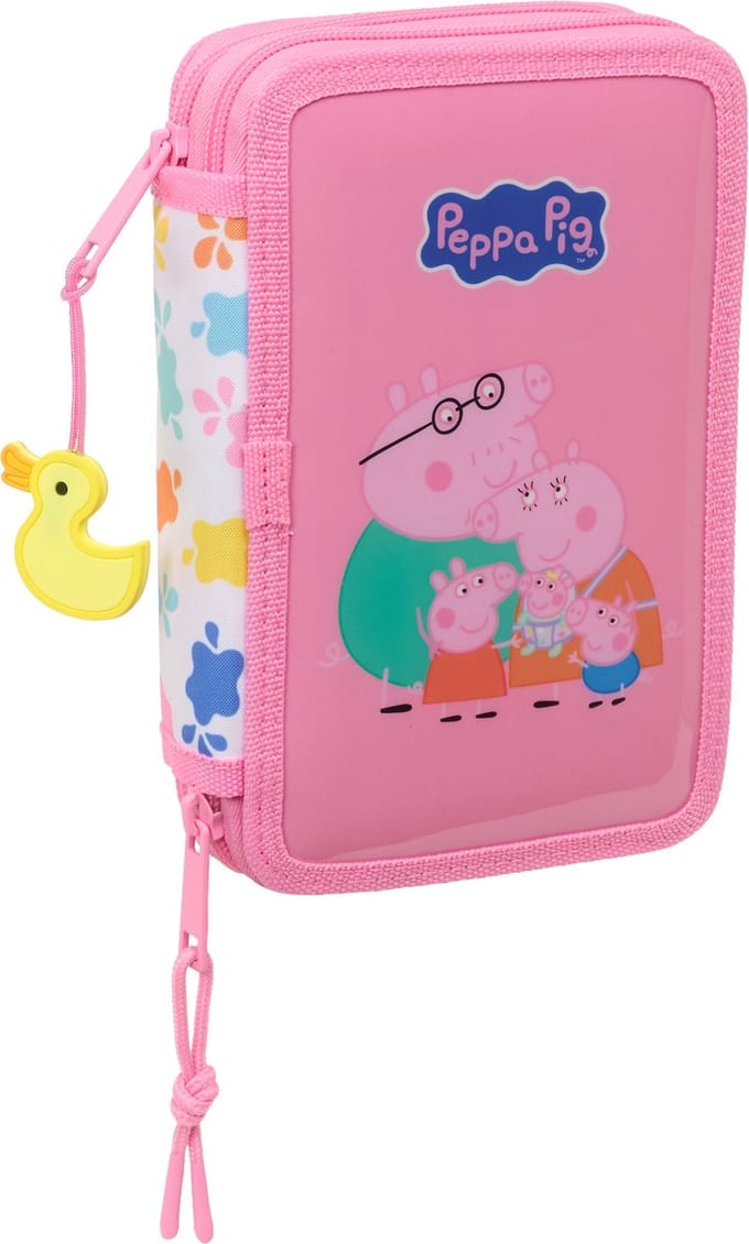 Peppa Pig Gevuld etui - 29 stuks - 19.5 x 12.5 x 4 cm - Polyester