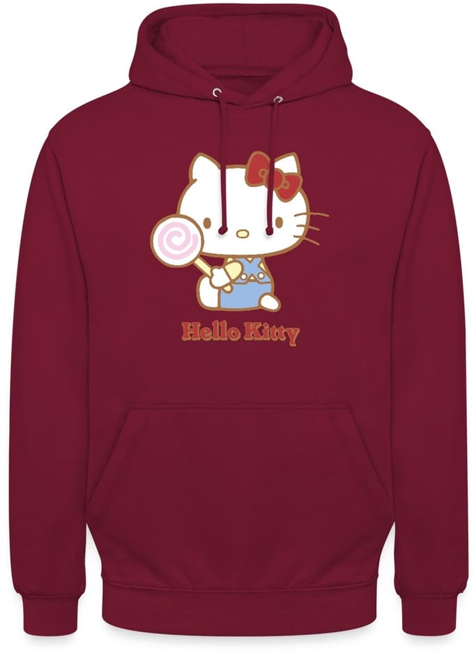 Hello Kitty Met Een Lollipop Hoodie Unisex