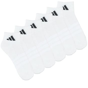 adidas Performance Gevoerde Essentials Enkelsokken 6 Paar - Unisex - Wit