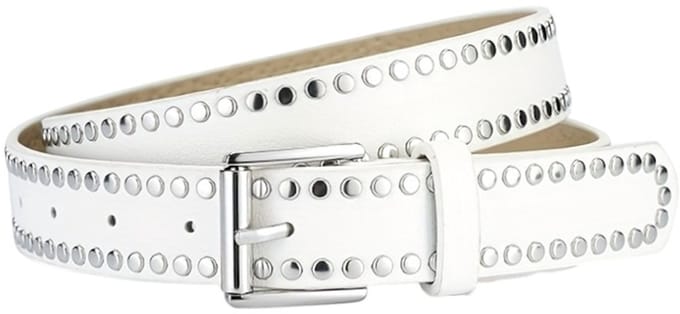 Stud Riem - Wit | Riemmaat 95 cm | Kunstleer | Fashion Favorite