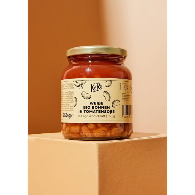 Bio witte bonen in tomatensaus 350 g