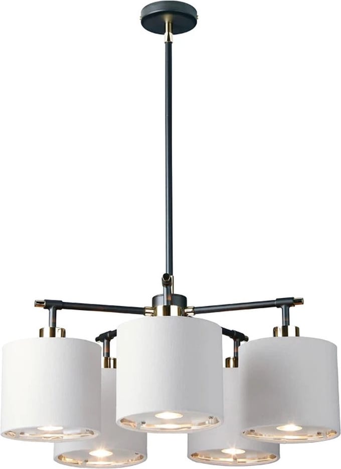 Elstead Lighting LED Kroonluchter | 5X E27 Max 40W | Dimbaar | Black/ Polished Nickel