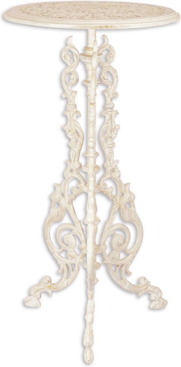 Gietijzer - Plantentafel - wit - 69 cm hoog