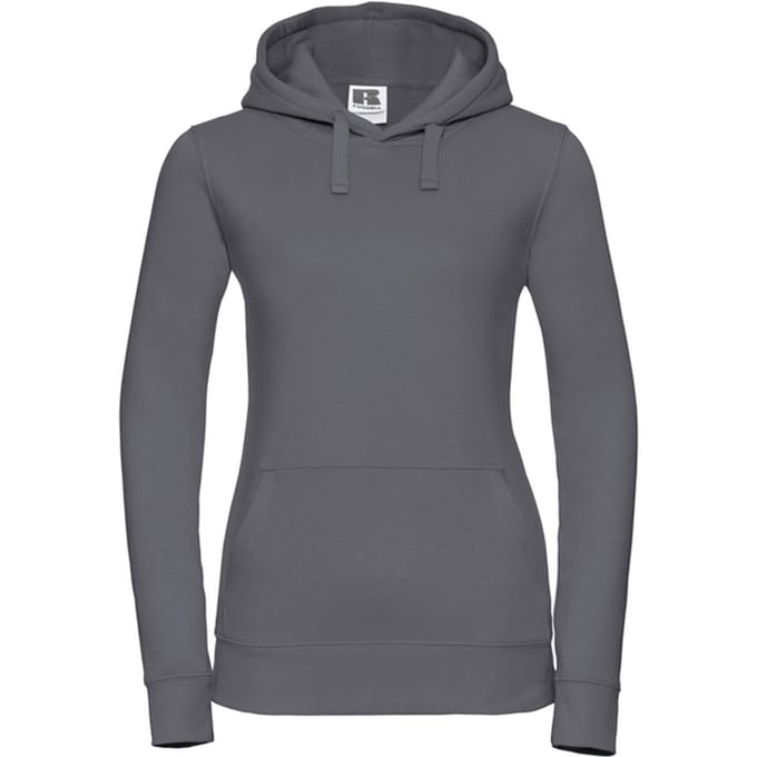 Russell Dames/Dames Authentic Hoodie (Convoy Grijs Effen)