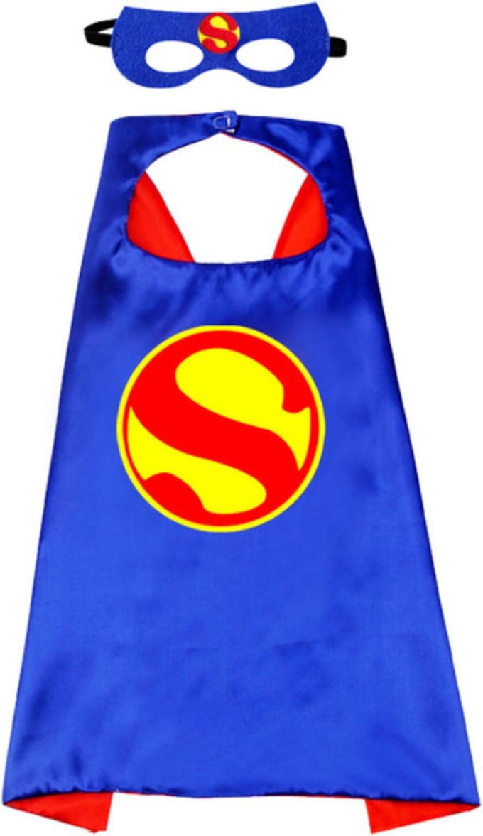 Jobber Toys Superheld Verkleedset Blauw - Cape Masker Armband
