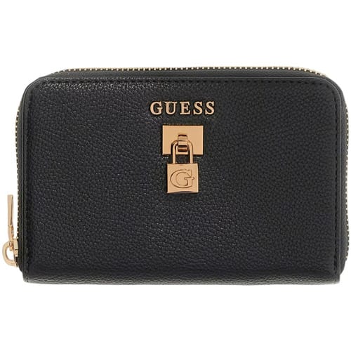 GUESS portemonnee Yesba SLG Medium Zip Around Wallet Black zwart