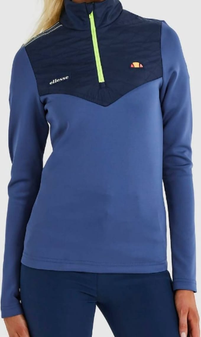 Ellesse Dellia 1/2 rits shirt - Blauw - Maat L