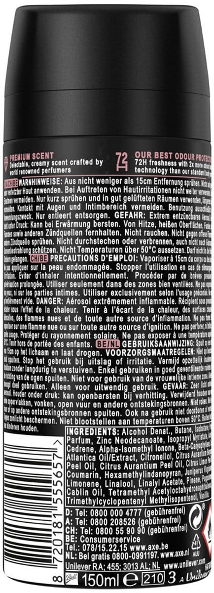 Axe Deodorant Bodyspray Cocoa Velvet - 150 ml