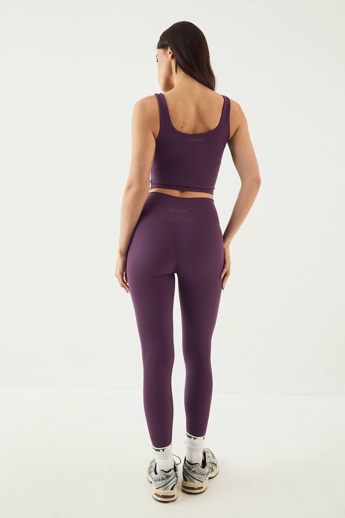 Dames DSGN Studio Ultra Sculpt Wrap Taille Legging | Aubergine | Maat: XL