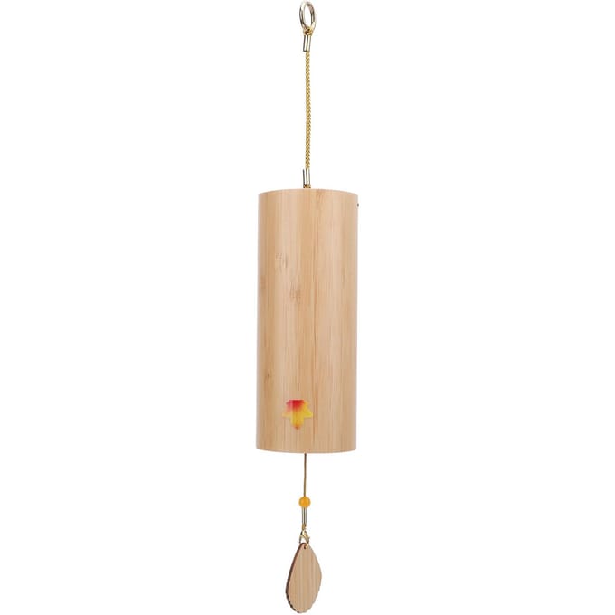 Windgong Hout Multifunctionele Klok Ontspanning Decor voor Tuin Balkon en Huis beige