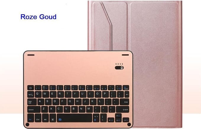 Smart Bluetooth Toetsenbord Hoes voor iPad Pro 10.5 (2017) _ Roze Goud