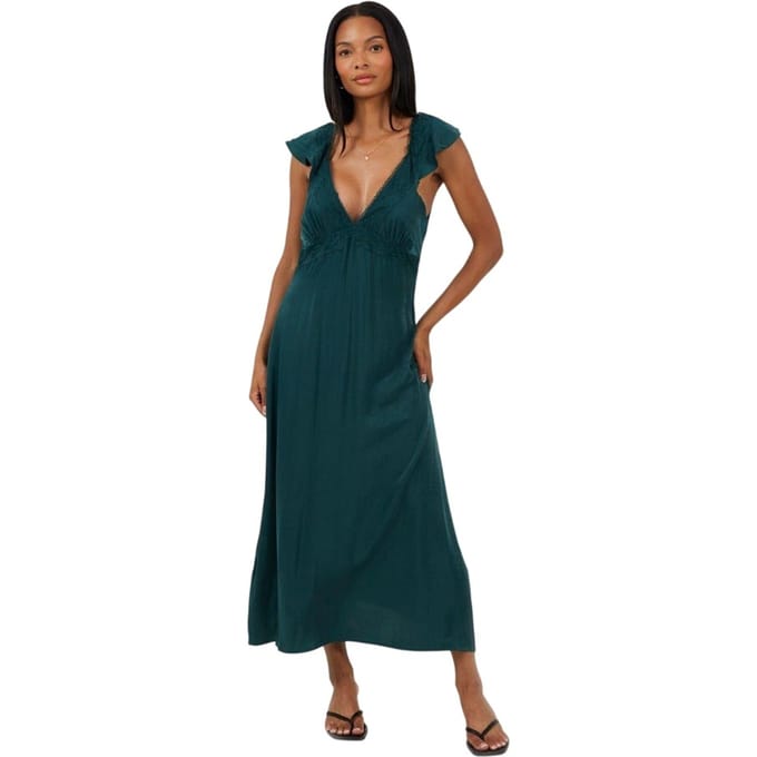 Brave Soul Dames/Dames Regular Maxi Dress (Smaragd)