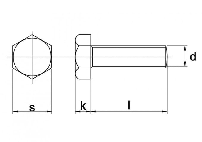Tapbout Din933 8.8 M10X55Mm Verzinkt - 100 stuks