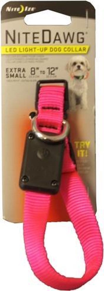Hondenhalsband verlicht verstelbaar roze
