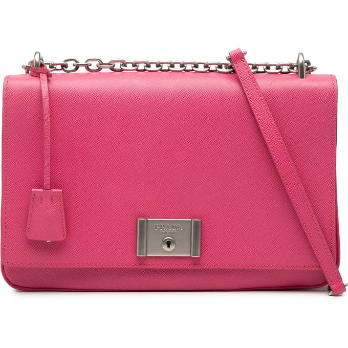 Tweedekans Saffiano Lux Lock Chain Flap