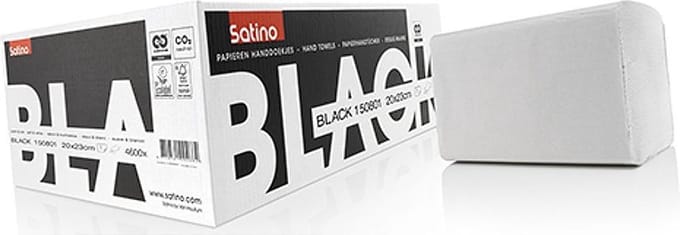 Satino black handdoek 1-lgs 20x23cm 4600st
