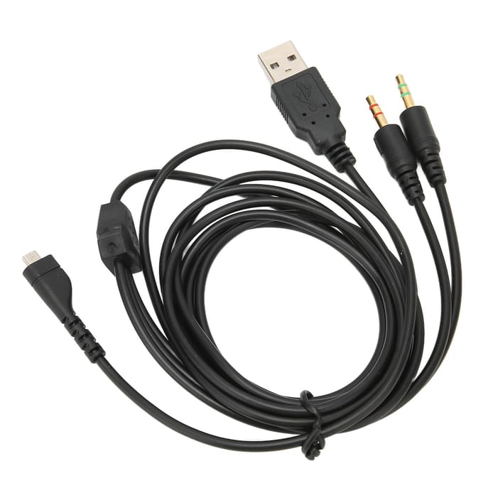 Câble USB et jack 3,5 mm avec éclairage pour casque SteelSeries Arctis