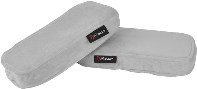 Arozzi Armleuning Kussens - Memory Foam - Velvet Hoes - Grijs