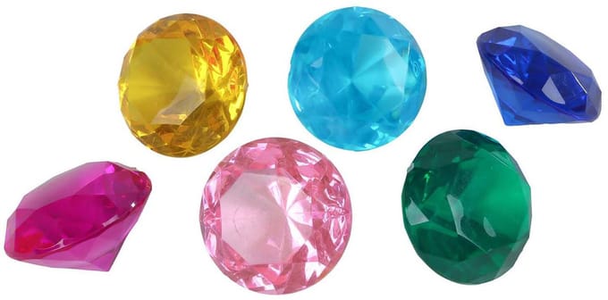 Destination Deep reuze diamant 6stuks ass 4cm