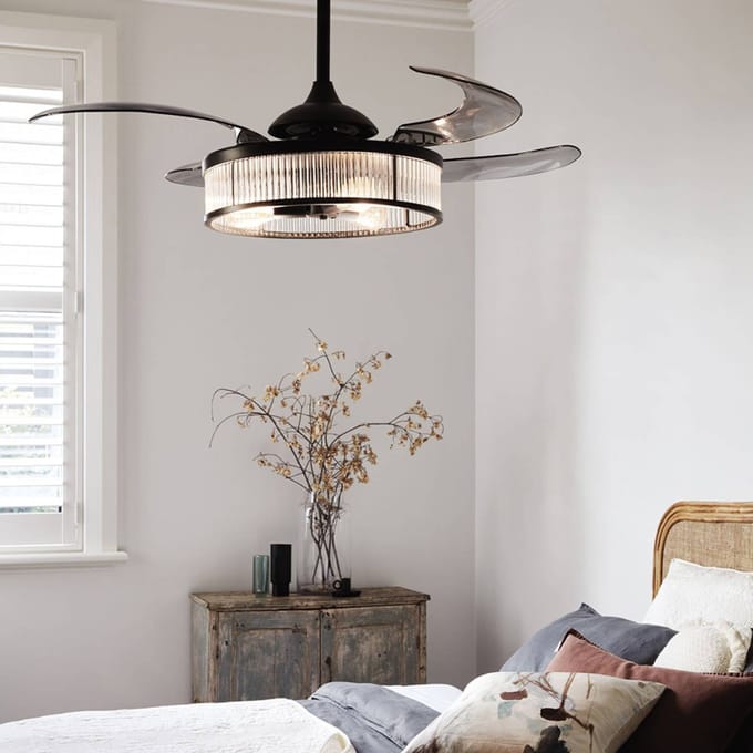 Beacon Lighting Plafondventilator Fanaway Corbelle zwart geruisloos
