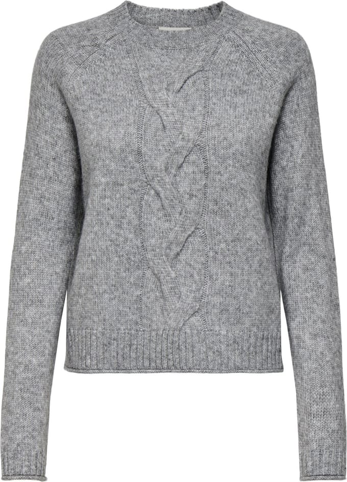 Jacqueline de Yong Trui Jdysusanna L/s O-neck Raglan Pull K 15351909 Medium Grey Melange Dames Maat - XL