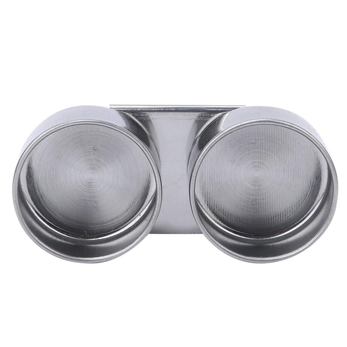 Pot à peinture à l'huile double en acier inoxydable avec couvercle gray