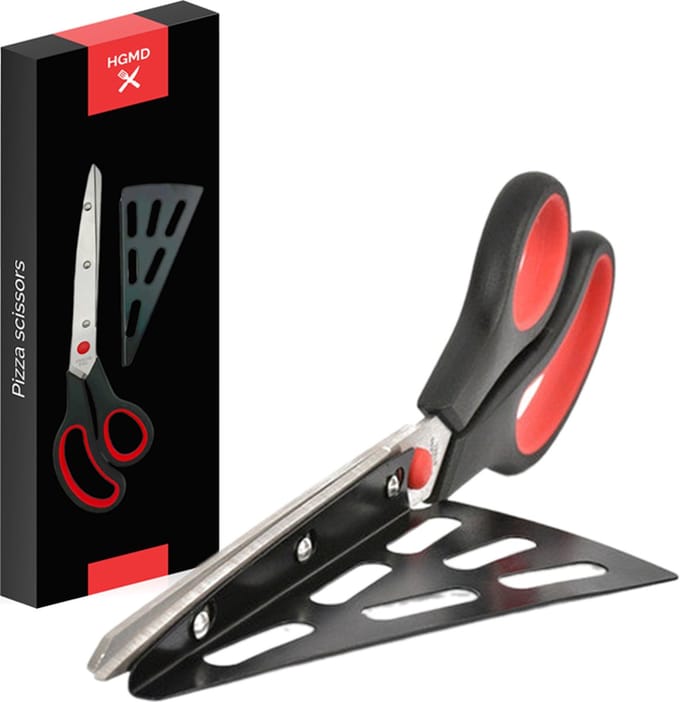 HGMD Pizzaschaar - Pizzasnijder - Pizzames - Pizzaknipper - 2 in 1 Pizzaschep
