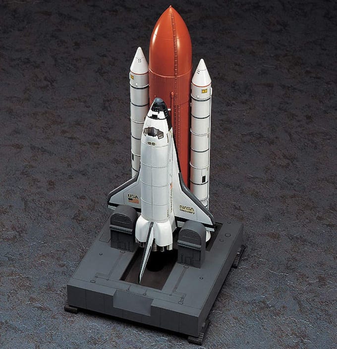 Hasegawa Space Shuttle Orbiter met Boosters Modelbouwkit 1:200
