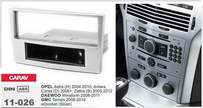 1-din frame autoradio opel met cd30 radio kleur zilver