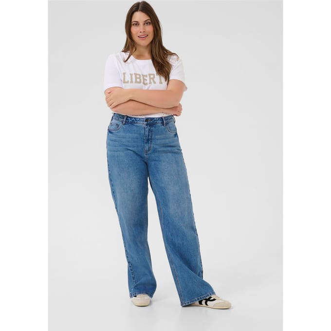 Vrouwen wide leg jeans KAFFE Curve Leoana