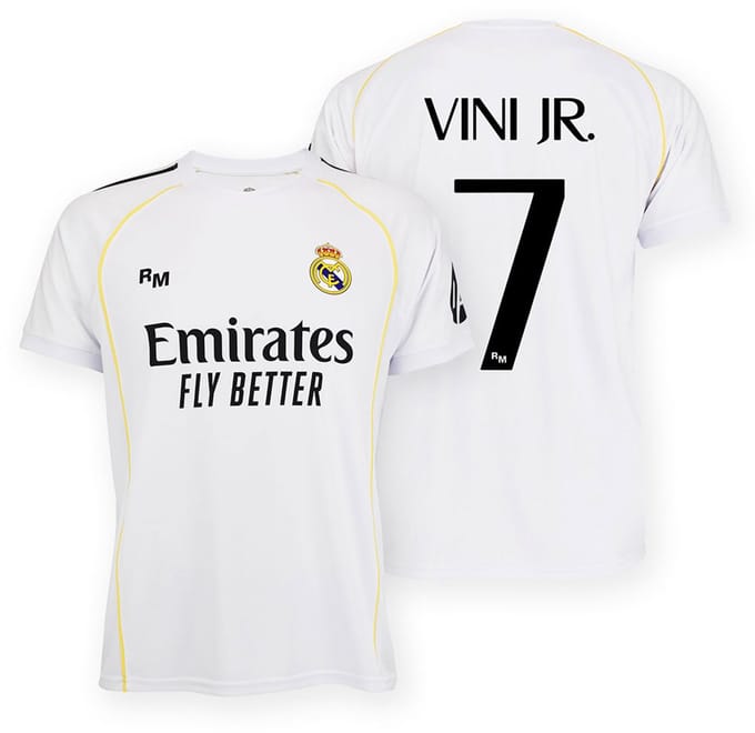 Real Madrid 25/26 Vinicius Thuis T-shirt Met Korte Mouwen Wit M Man