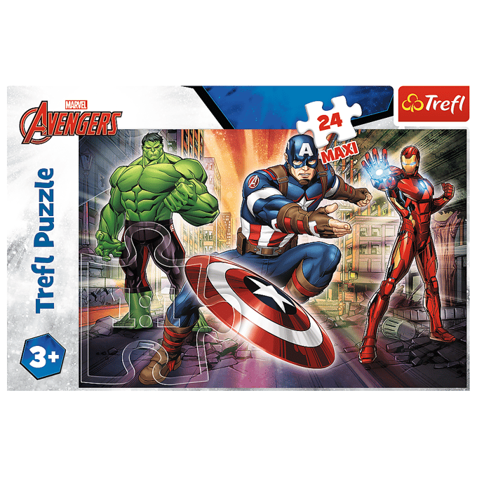 Trefl In de Wereld van Avengers Disney Marvel The Avengers Legpuzzel - 24 stukjes - Vanaf 3 jaar
