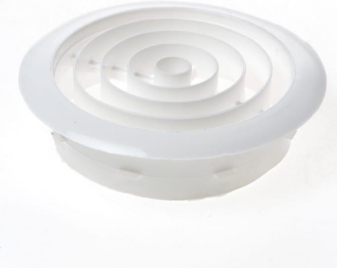 Nedco Ventilatierooster kunststof wit rond 12cm 514300 (Prijs per stuk)