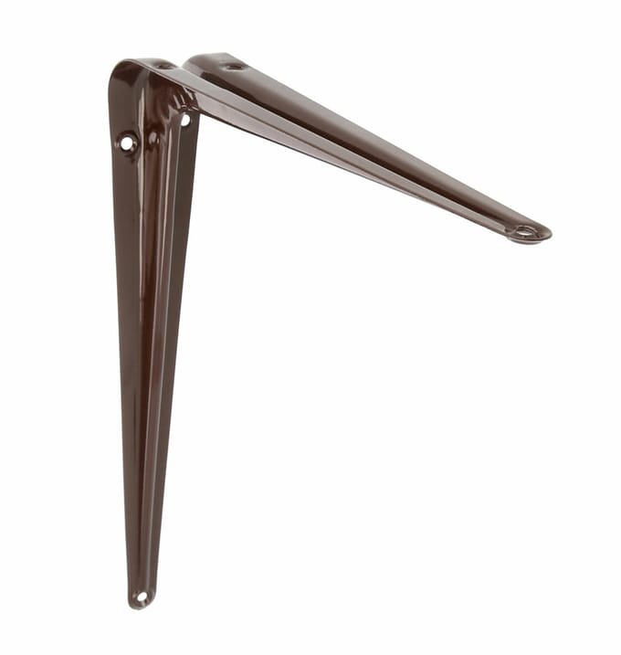 AMIG Plankdrager- planksteun - van metaal - gelakt bruin - H300 x B250 mm