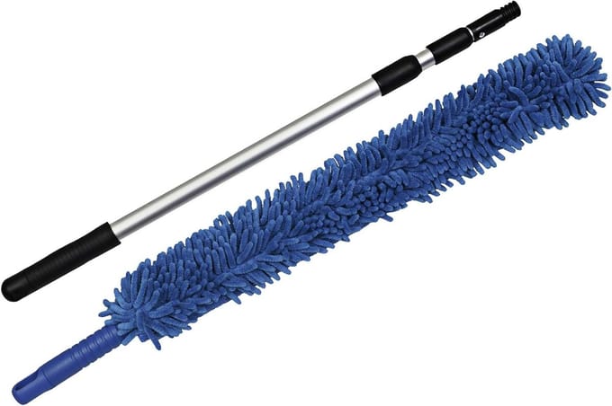 CleanAide Handbediende Microfiber Flex Duster met Regelbare Telescopische Bereikpool