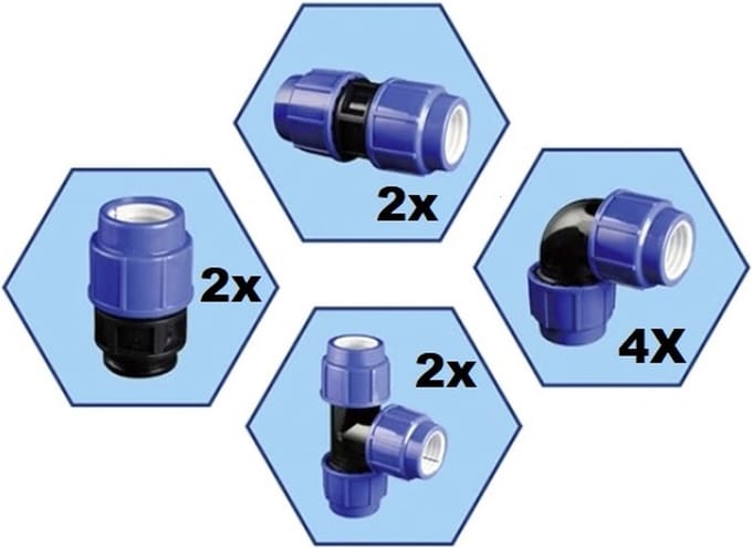 ERA Tyleen Koppelingen Set 10-delig 32mm
