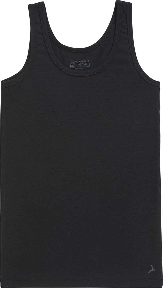 Ten Cate Basics organic cotton stretch singlet zwart voor Jongens | Maat 170/176
